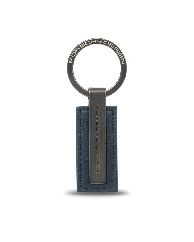 Porsche Design - Metal Bar Metal and Leather Keychain