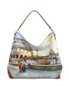 Ynot – Hobo-Umhängetasche aus Kunstleder mit Stadtmotiv Yesbag