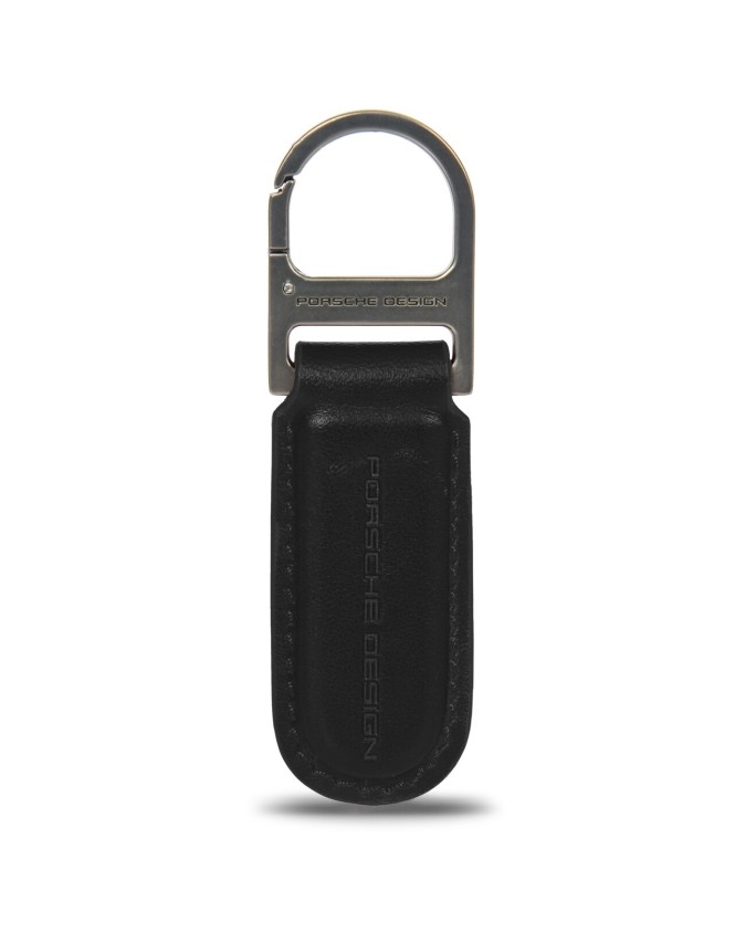 Porsche Design - Leather Keychain with Oval Metal Hook