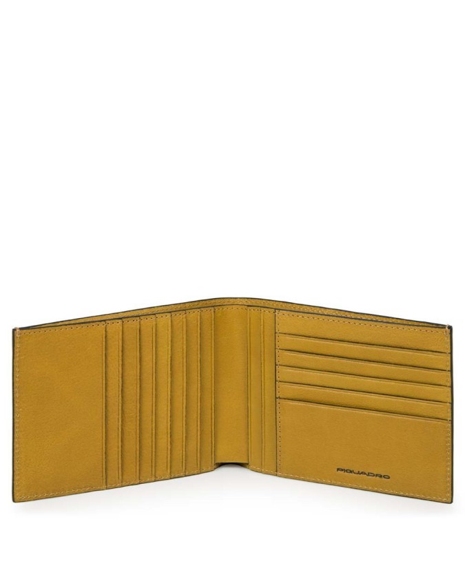 Piquadro Portafoglio uomo in pelle Black Square Giallo - PU1241B3R/G