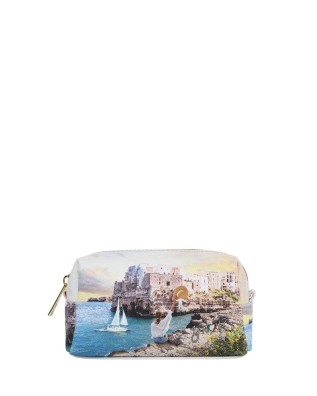  Ynot - Beauty case donna Tg. XS in ecopelle stampa città Yesbag