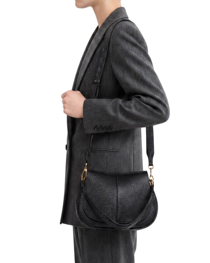  Gianni Chiarini - Borsa a spalla in pelle grana maxi con