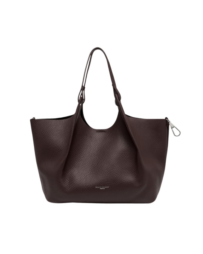 Gianni Chiarini - Maxi-grain leather shoulder bag, size L, with