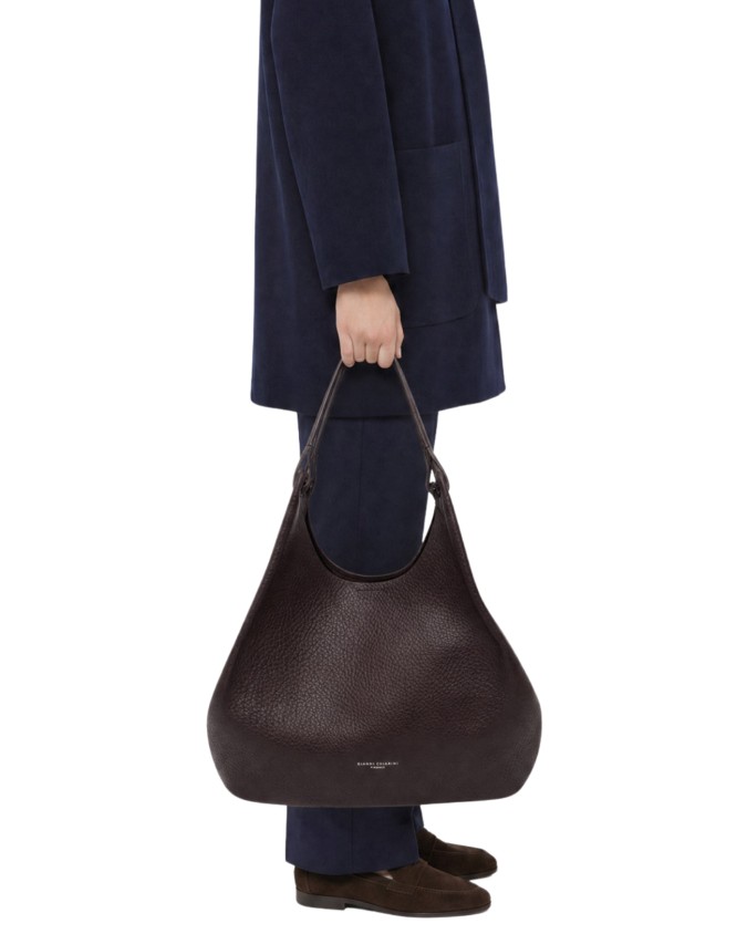  Gianni Chiarini - Borsa a spalla in pelle grana maxi Tg. 