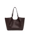 Gianni Chiarini - Schultertasche aus Leder mit Maxi-Narbung, Größe L, mit herausnehmbarer Clutch Dua