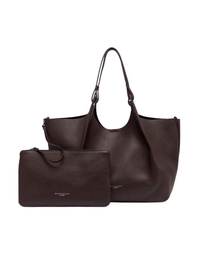Gianni Chiarini - Maxi-grain leather shoulder bag, size L, with