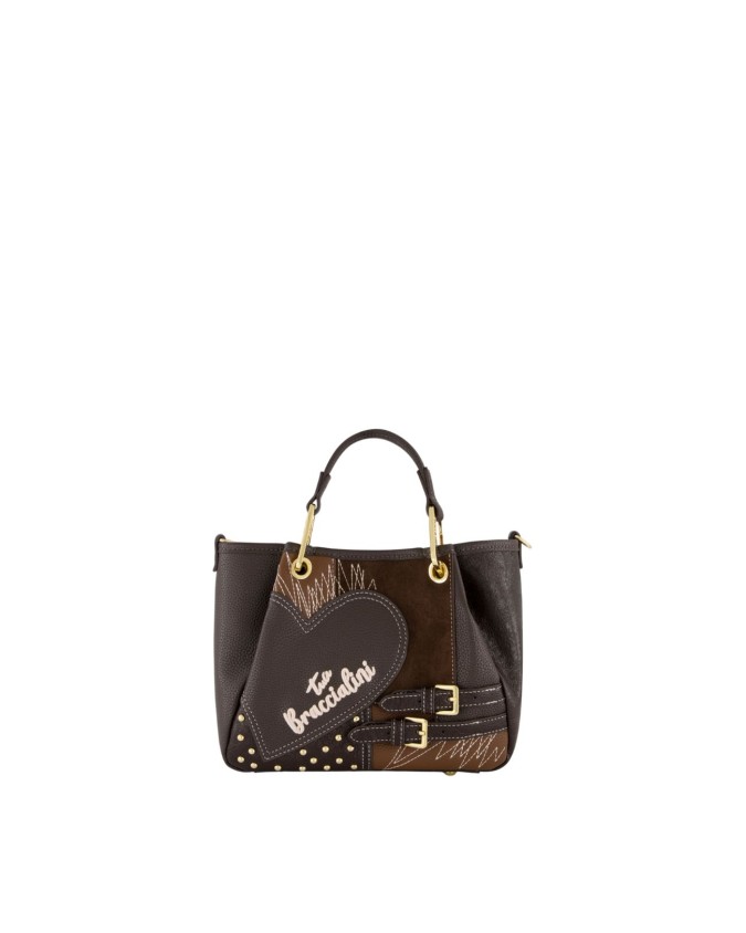  Braccialini - Borsa a mano con tracolla in ecopelle Tg.S Amy