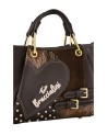 Braccialini - Handtasche mit Schulterriemen aus Kunstleder, Größe S, Modell Amy Patchwork