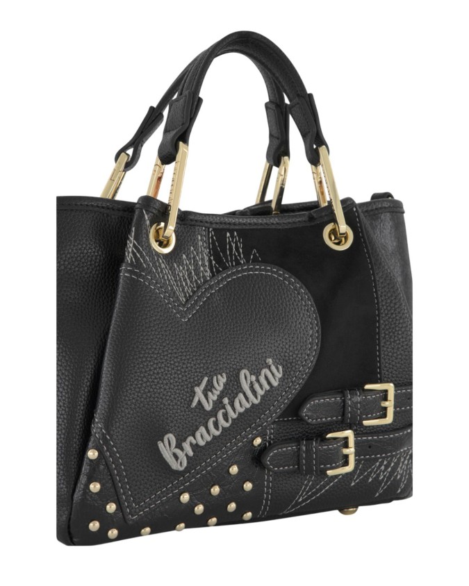  Braccialini - Borsa a mano con tracolla in ecopelle Tg.S Amy