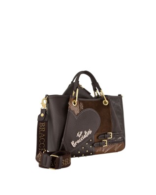  Braccialini - Borsa a mano con tracolla in ecopelle Tg.  2