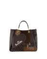  Braccialini - Borsa a mano con tracolla in ecopelle Tg. 
