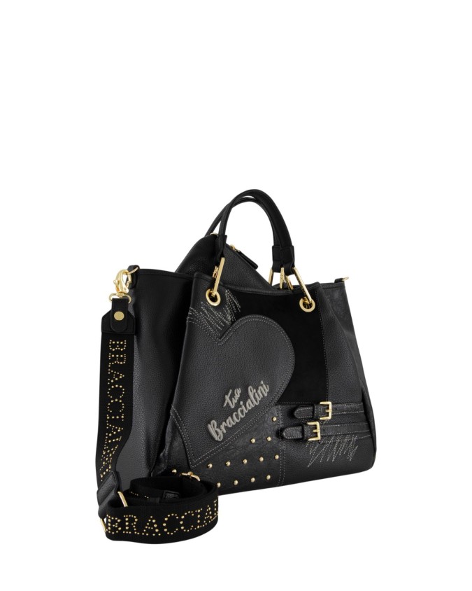  Braccialini - Borsa a mano con tracolla in ecopelle Tg. 