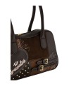Braccialini - Amy Patchwork faux leather shoulder bag with two handles and a shoulder strap