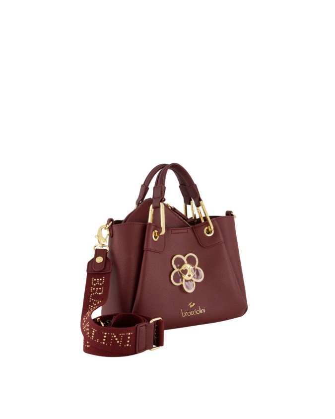 Braccialini - Borsa a mano Tg. S in ecopelle con charm gioiello