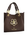 Braccialini - Borsa a mano Tg. S in ecopelle con charm gioiello