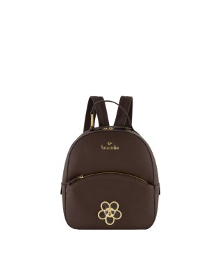 Braccialini - Women's faux leather backpack with front...