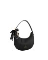 Braccialini - Size S faux leather hobo shoulder bag with keychain and ribbon by Beth