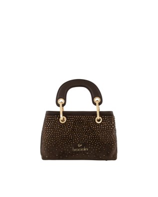 Braccialini - Beth Strass faux suede handbag with...