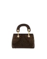 Braccialini - Beth Strass faux suede handbag with shoulder strap, Size S