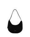Braccialini - Beth Strass faux suede shoulder bag with a single handle