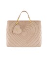 Braccialini - Handtasche mit Schulterriemen, Größe L, aus Kunstwildleder im Beth-Matelassé-Stil
