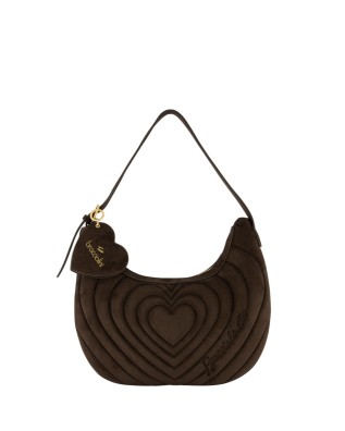  Braccialini - Borsa a spalla hobo in ecopelle scamosciata Beth