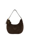  Braccialini - Borsa a spalla hobo in ecopelle scamosciata Beth