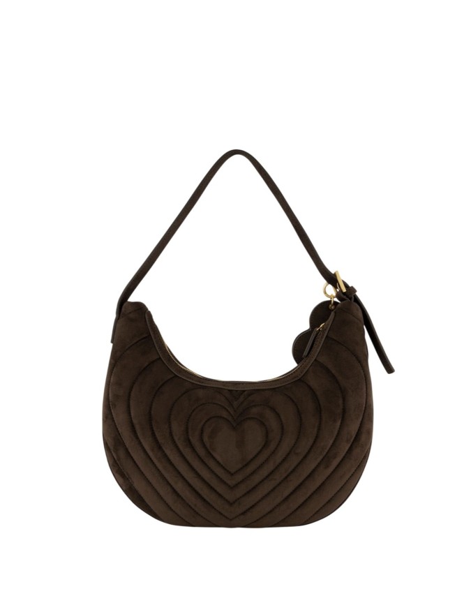  Braccialini - Borsa a spalla hobo in ecopelle scamosciata Beth