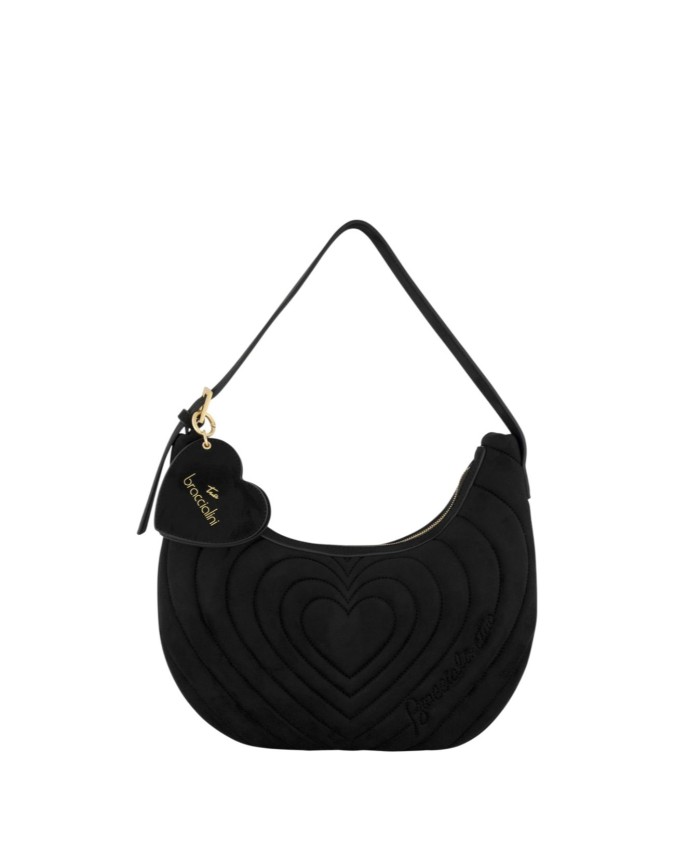  Braccialini - Borsa a spalla hobo in ecopelle scamosciata Beth