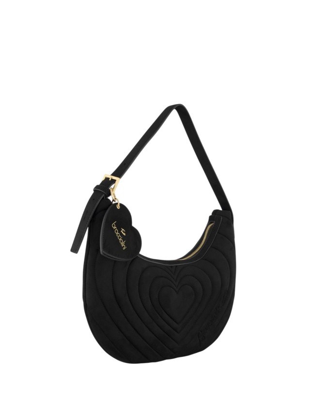  Braccialini - Borsa a spalla hobo in ecopelle scamosciata Beth