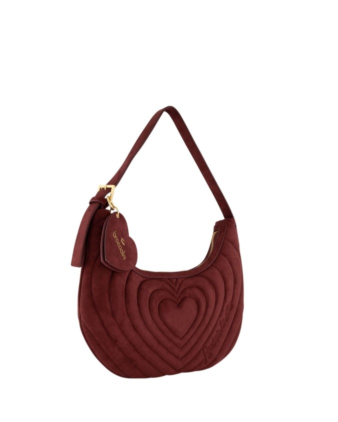  Braccialini - Borsa a spalla hobo in ecopelle scamosciata Beth