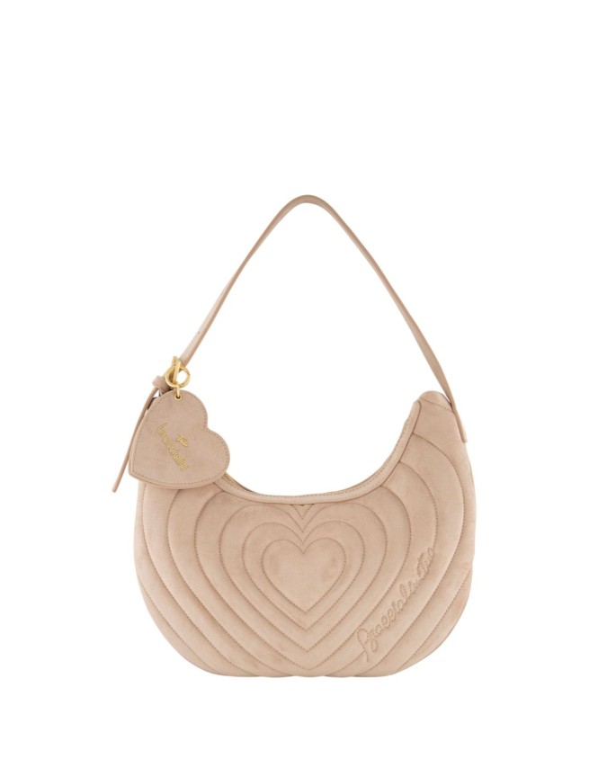  Braccialini - Borsa a spalla hobo in ecopelle scamosciata Beth
