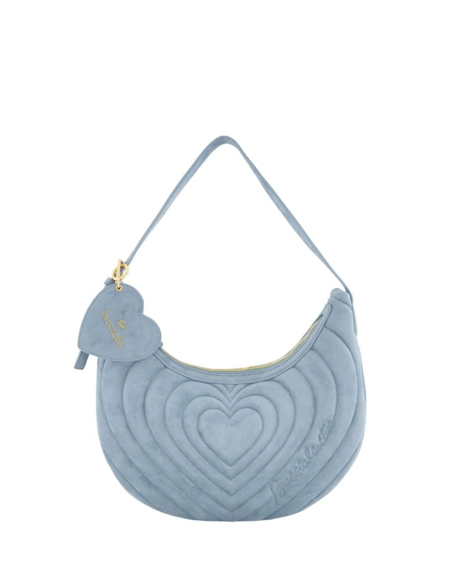  Braccialini - Borsa a spalla hobo in ecopelle scamosciata Beth