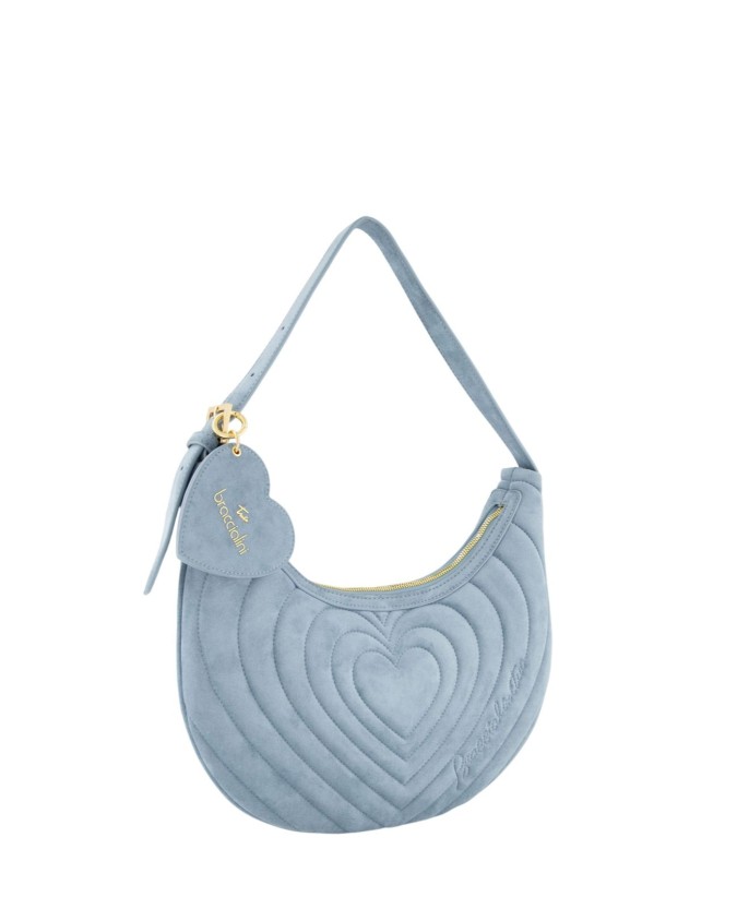  Braccialini - Borsa a spalla hobo in ecopelle scamosciata Beth