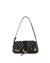 Braccialini - Size S faux leather shoulder bag with flap and Rick studs