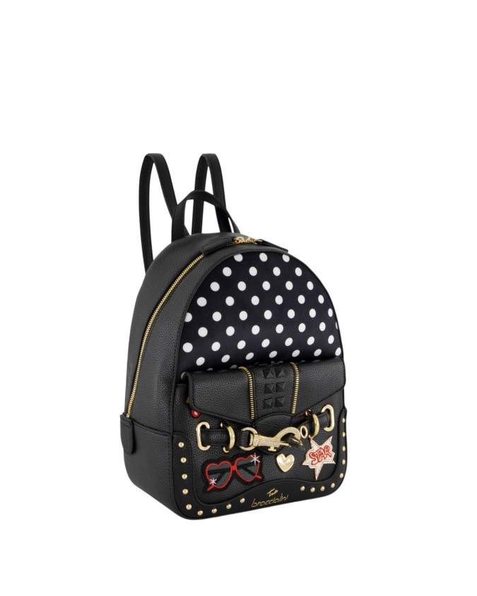  Braccialini - Zaino donna in ecopelle con borchie e tasca
