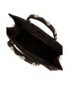 Braccialini - Large handbag in embroidered fabric with a "Queen" shoulder strap