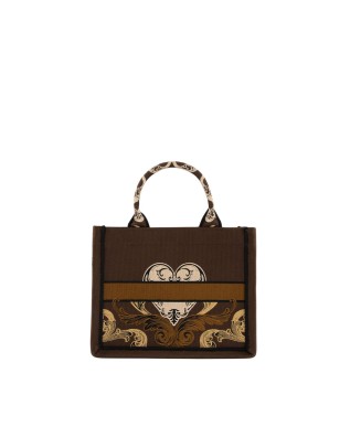 Braccialini - Medium-sized handbag in embroidered fabric... 2