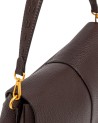 Gianni Chiarini - Helena Round Leather Shoulder Bag with Flap and Shoulder Strap
