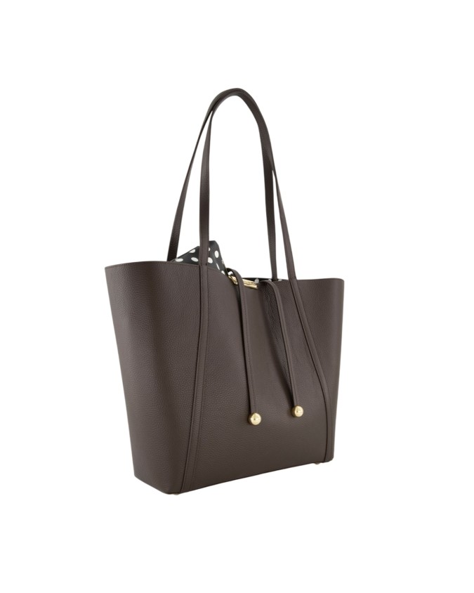  Braccialini - Borsa shopper in pelle doubleface con pochette