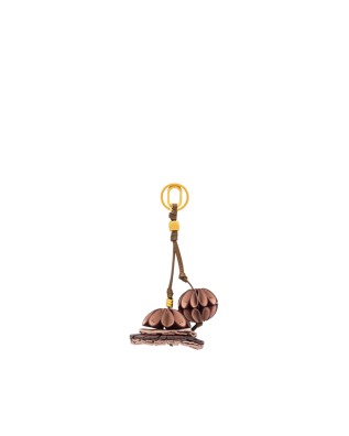 Gianni Chiarini - Flower Ball Leather Keychain with Gold...
