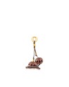 Gianni Chiarini - Schlüsselanhänger Flower Ball aus Leder mit goldenen Anhängern