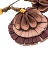 Gianni Chiarini - Flower Ball Leather Keychain with Gold Charms