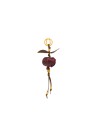 Gianni Chiarini - Gold Charms Leather Pomegranate Keychain