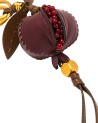 Gianni Chiarini - Schlüsselanhänger Granatapfel aus Leder mit goldenen Anhängern