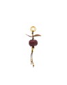 Gianni Chiarini - Schlüsselanhänger Granatapfel aus Leder mit goldenen Anhängern