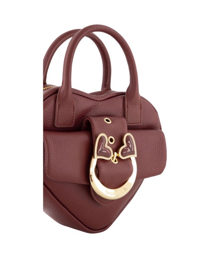  Braccialini - Mini bag a forma di cuore in pelle con tracolla