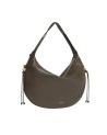 Coccinelle - Hobo-Umhängetasche aus genarbtem Leder, Größe L, Modell Thess