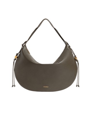  Coccinelle - Borsa Hobo a Spalla in Pelle Martellata Tg.  2