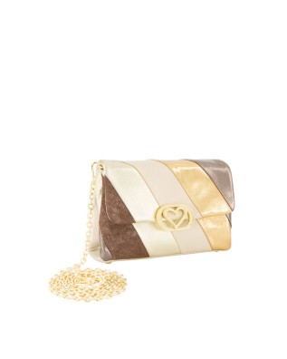  Braccialini - Borsa a tracolla in pelle multicolor con 2